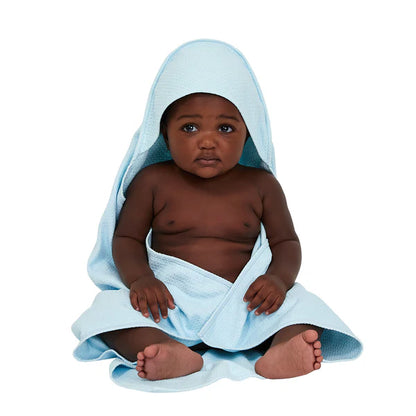 Dock and Bay- Baby/Toddler Hooded Towel in Bestie Blue. Carbon Neutral Product