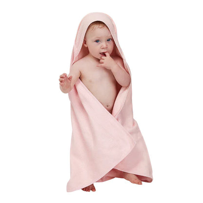 Dock and Bay. Baby/Toddler Hooded Towel in Peekaboo Pink. Carbon Neutral Product