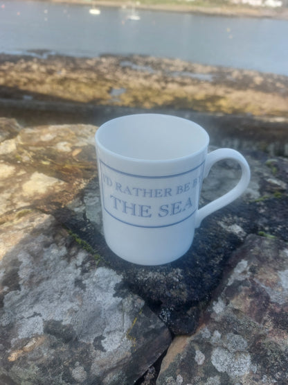 I'd Rather Be By the Sea Mug- Fine Bone China