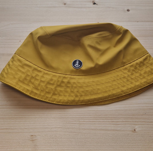 Unisex, yellow, waterproof, fleece lined hat