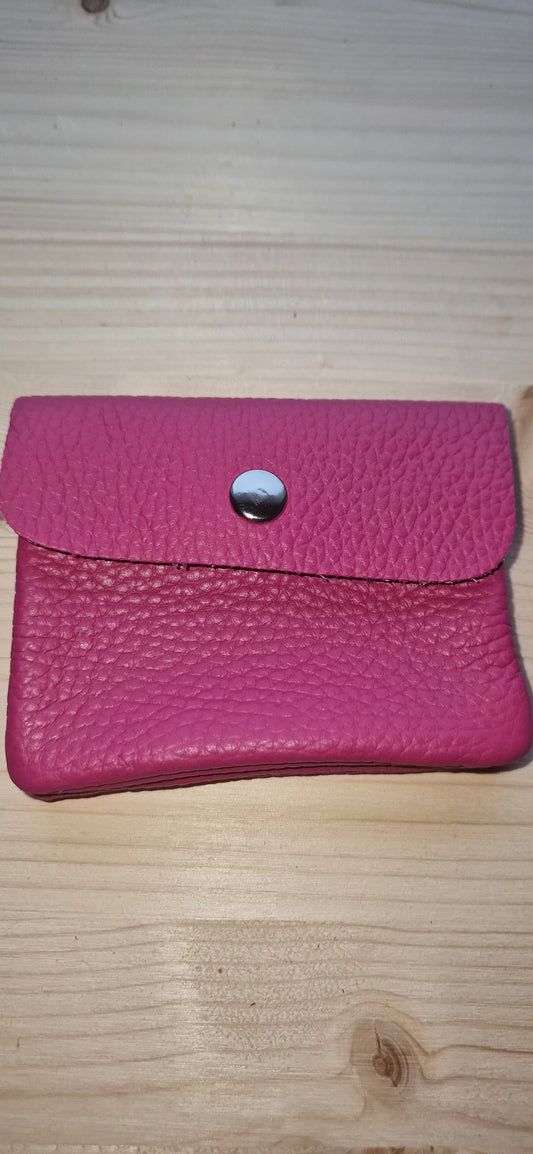 Leather Purse. Made in Italy Fuchsia Pink