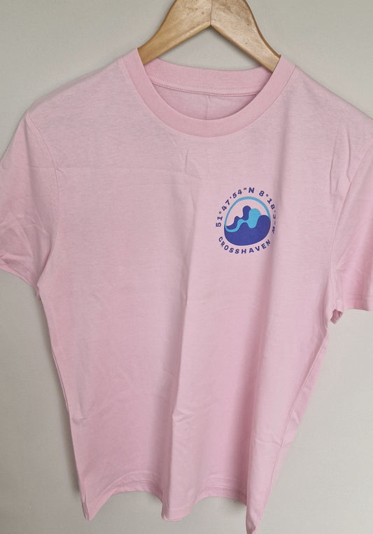 Crosshaven Co Ordinates T Shirt. Pink