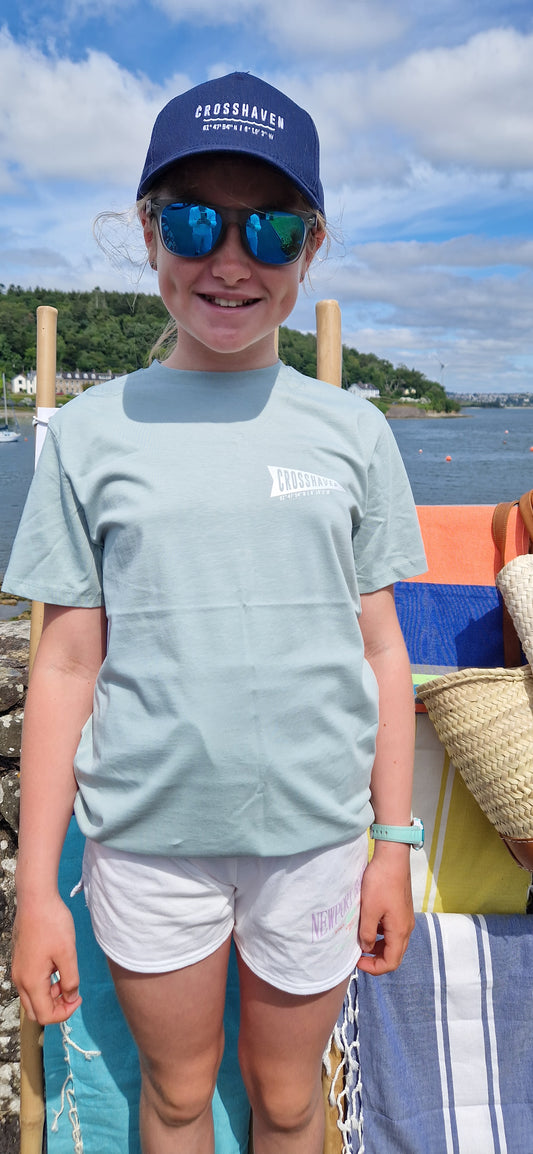 Crosshaven T Shirt Childrens. Aloe Green