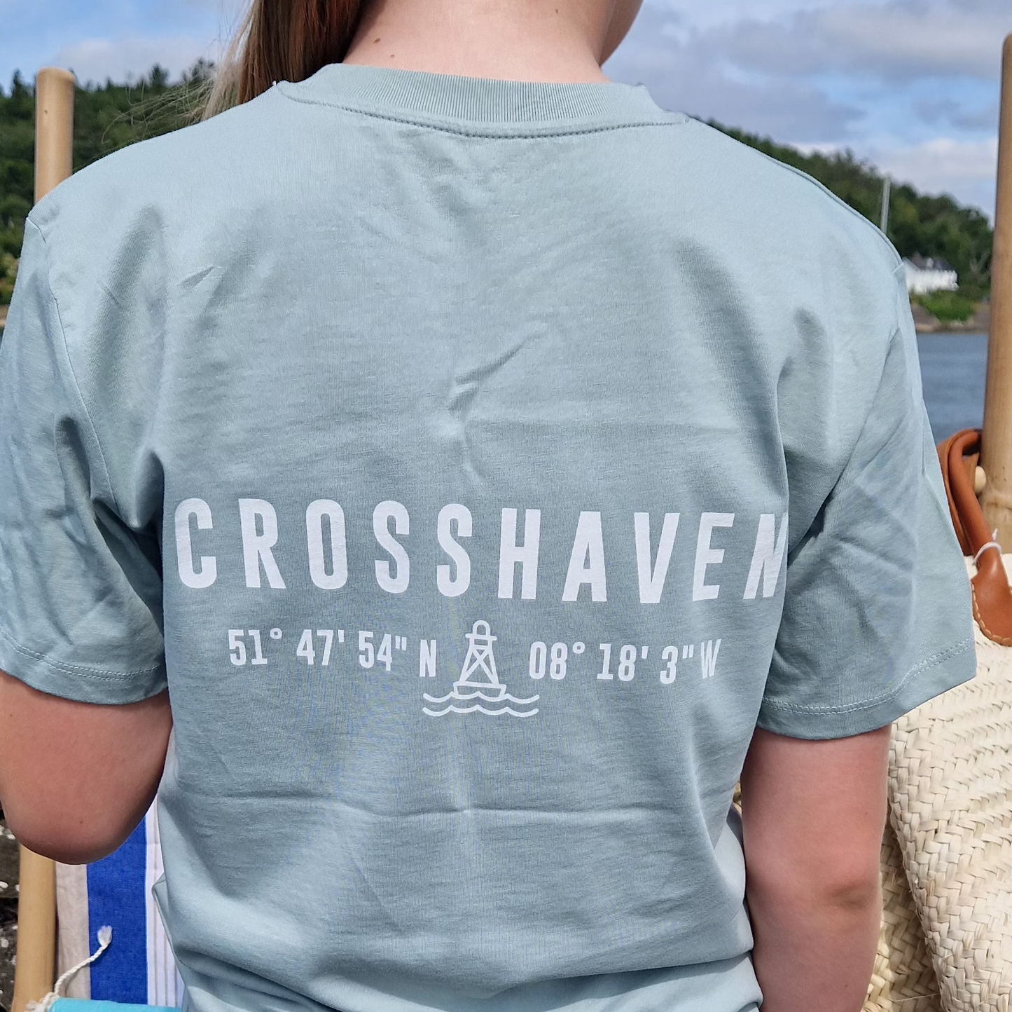 Crosshaven T Shirt Childrens. Aloe Green