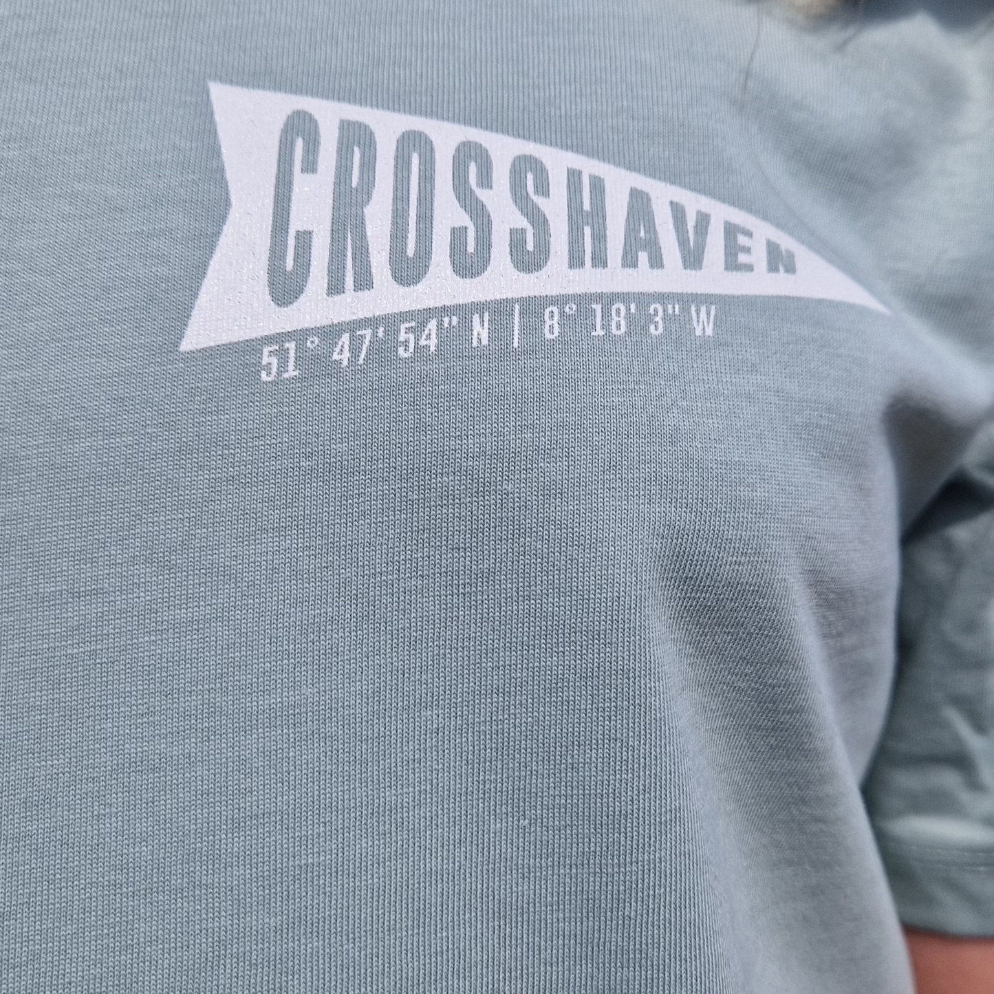 Crosshaven T Shirt Childrens. Aloe Green