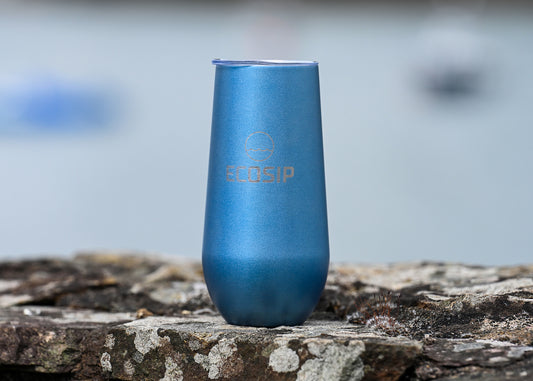 ECOSIP 10oz Stemless Flute- Light Blue