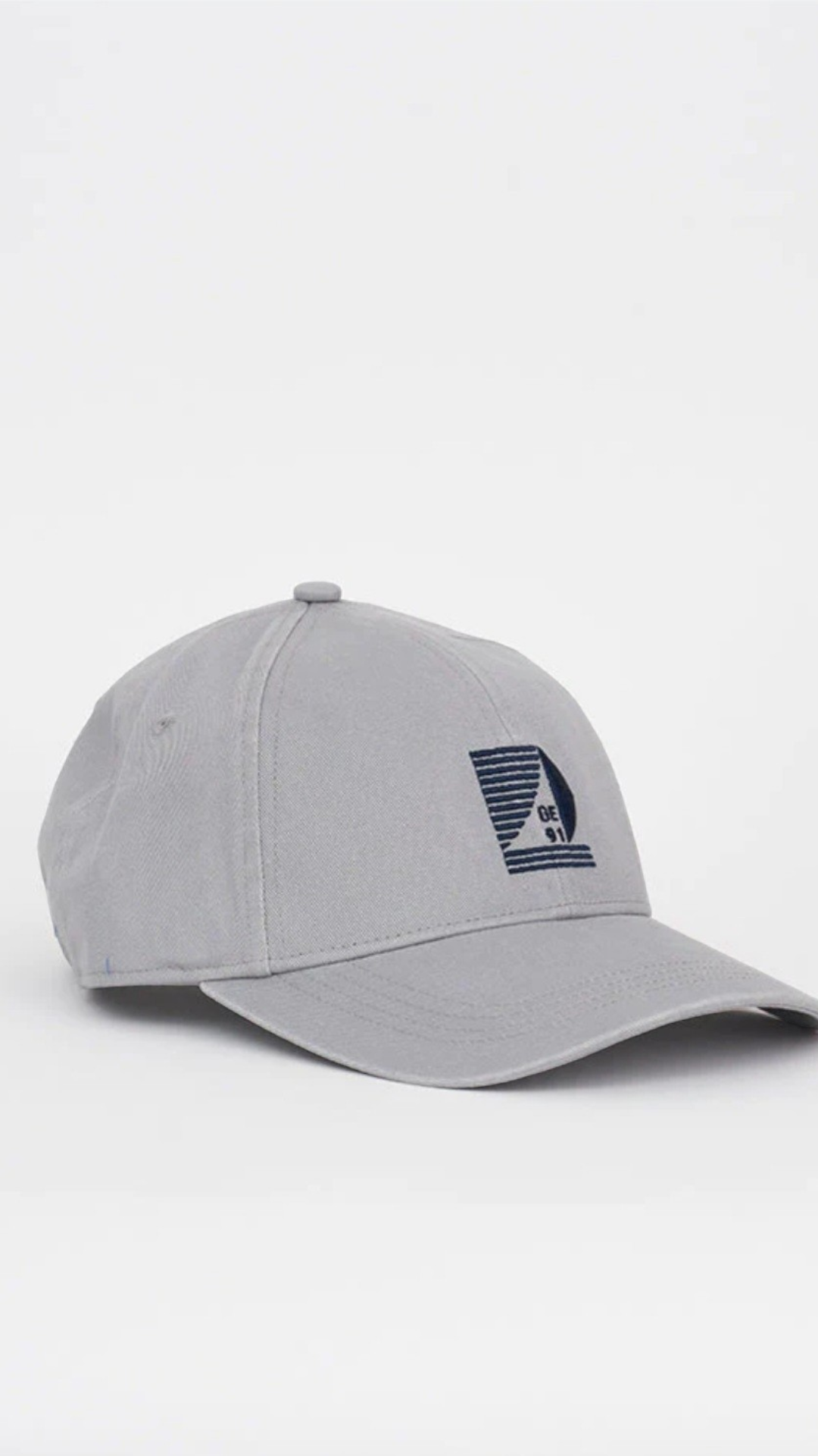 Mens Grey Baseball Hat Grey with Sailing Logo