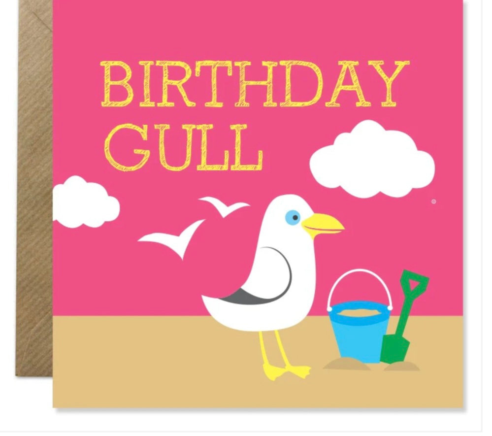 Birthday Gul. Birthday Card. Bold Bunny