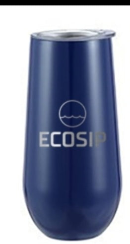 ECOSIP 10oz Stemless Flute. Dark Blue