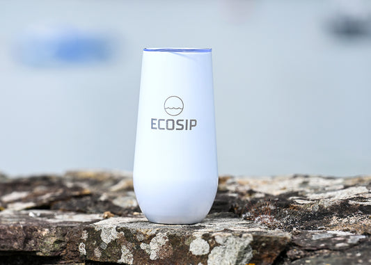 ECOSIP 10oz Stemless Flute. White