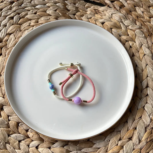 OE Pastel Pretties Bracelet, Pink- Girls Bracelet. Handmade in Italy