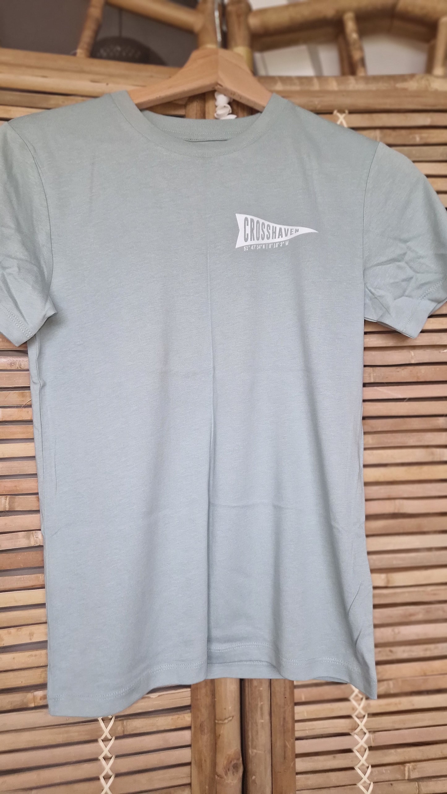 Crosshaven T Shirt Childrens. Aloe Green