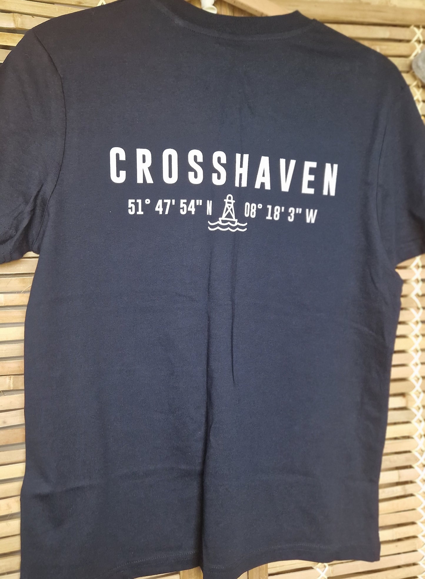 Crosshaven T Shirt. Childrens. Navy with White logo.